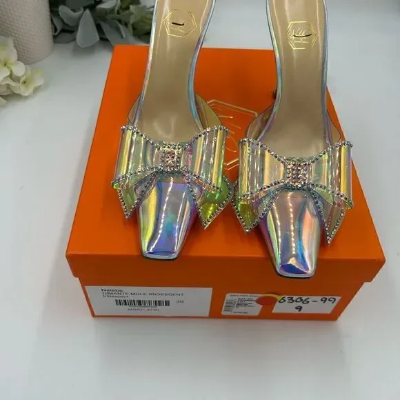 Women’s Nalebe diamanté iridescent mule, size 39 made in Italy